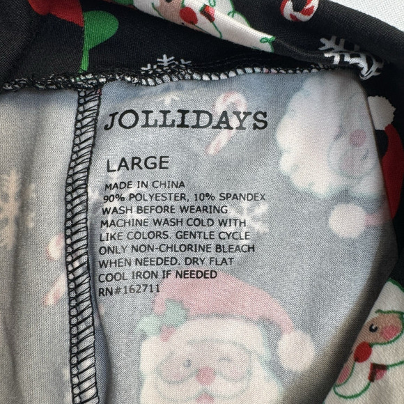 Jollidays Long Sleeve Mock Neck Dress Women's Size Large Santa Candy Canes - Picture 5 of 7